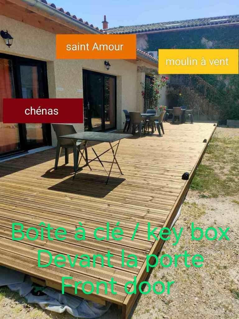 Ferienwohnung Au Coeur Des Vignes Moulin A Vent La Chapelle-de-Guinchay Exterior foto